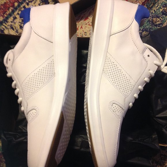 UGG Men's Slayte Stripe White leather Fashion Sneakers 11.5M New in Box - Picture 3 of 10